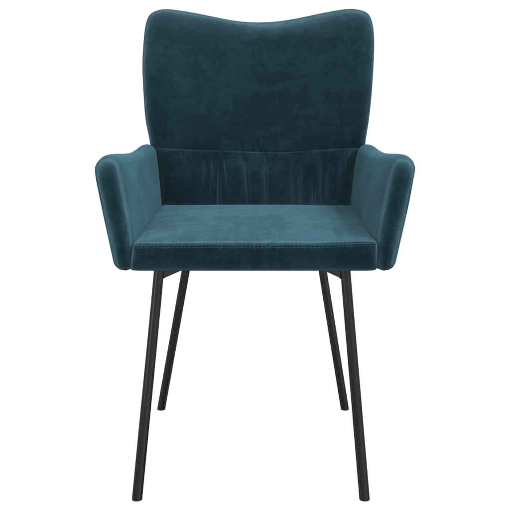 Dining chairs 2 pcs. Blue velvet