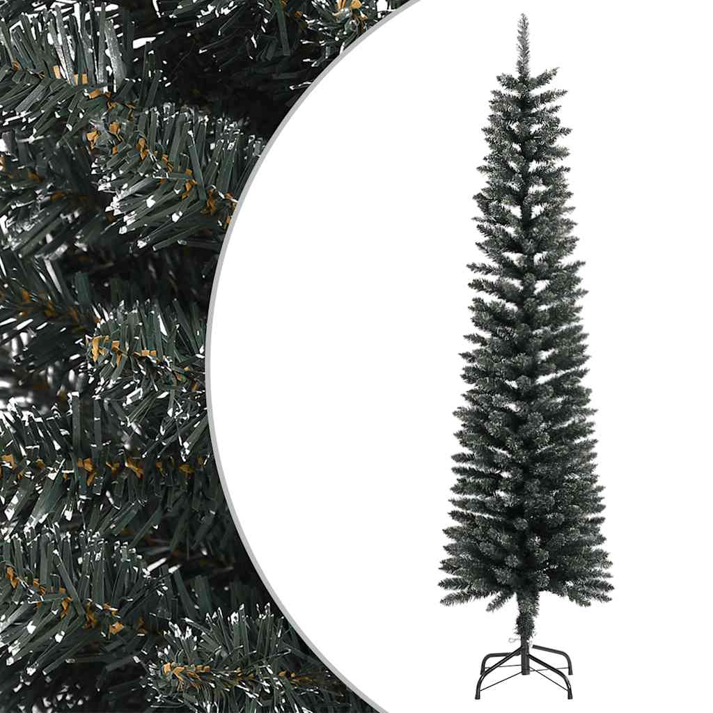 Künstlicher Weihnachtsbaum mit Ständer Schlank Grün 180 cm PVC