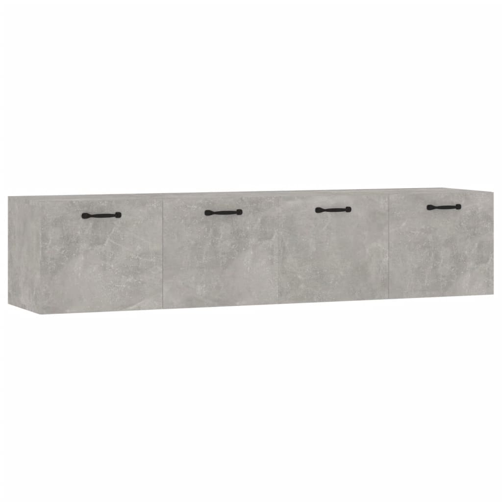 Wandschränke 2 Stk. Betongrau 60x36,5x35 cm Holzwerkstoff
