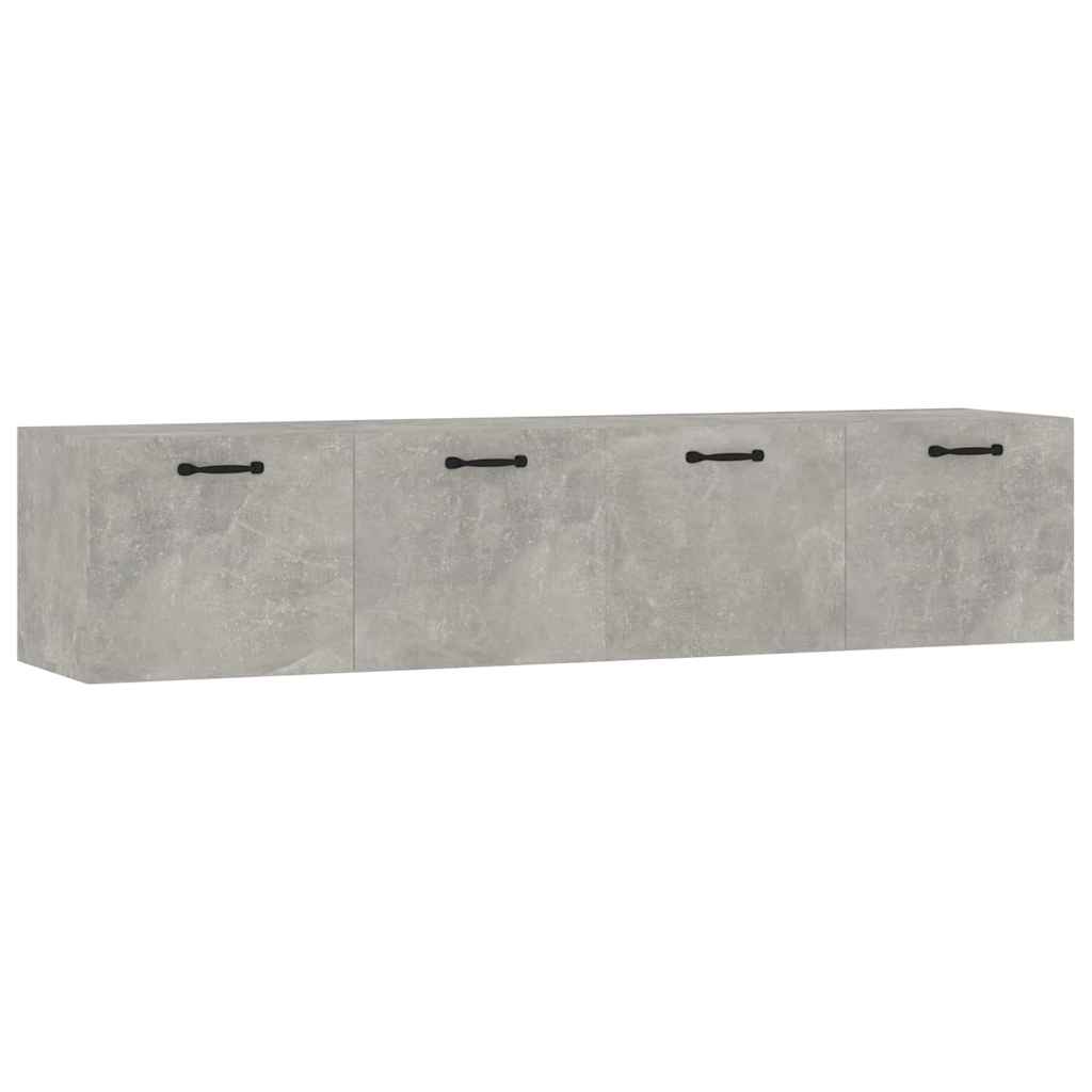Wandschränke 2 Stk. Betongrau 60x36,5x35 cm Holzwerkstoff