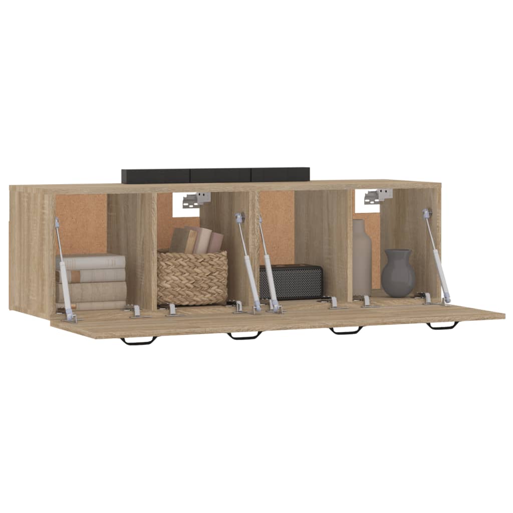 Wandschränke 2 Stk. Sonoma-Eiche 80x35x36,5 cm Holzwerkstoff