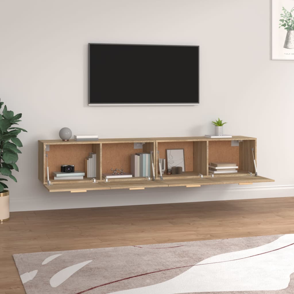 Wandschränke 2 Stk. Sonoma-Eiche 100x36,5x35 cm Holzwerkstoff