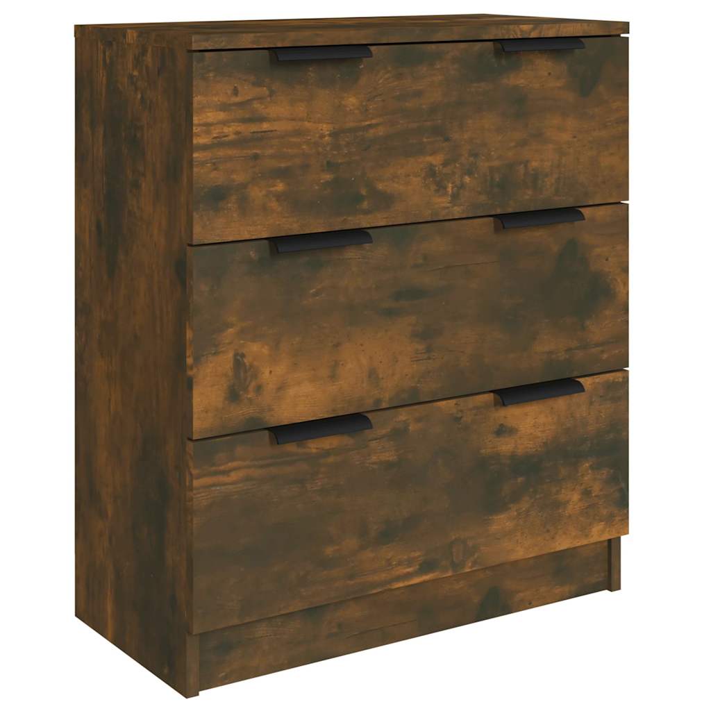 3-tlg. Sideboards Räuchereiche Holzwerkstoff