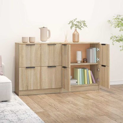 Sideboards 2 Stk. Sonoma-Eiche 60x30x70 cm Holzwerkstoff