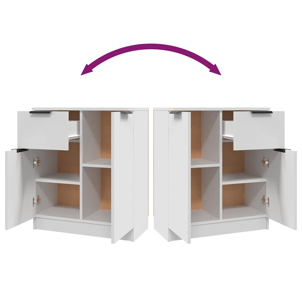 Sideboards 2 Stk. Weiß 60x30x70 cm Holzwerkstoff