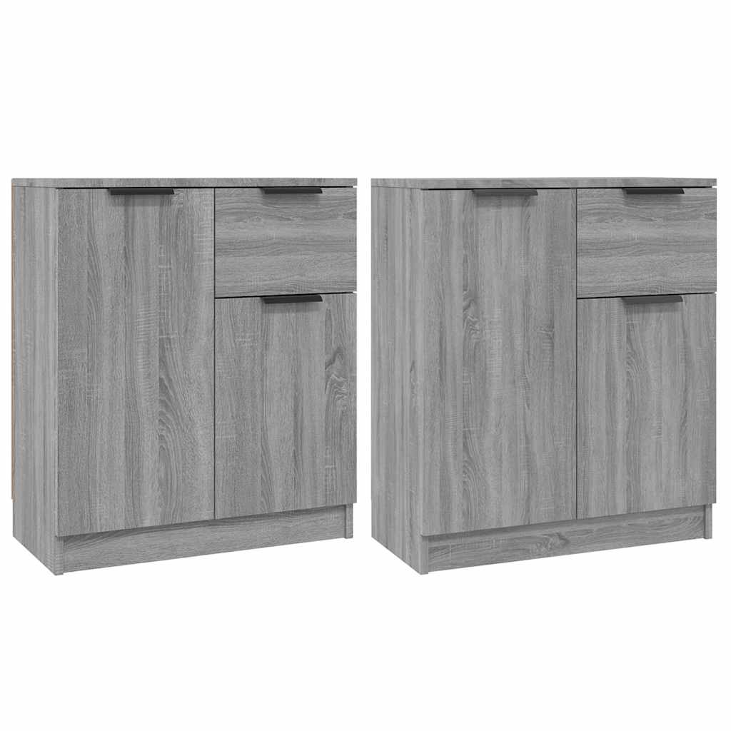 Sideboards 2 Stk. Grau Sonoma 60x30x70 cm Holzwerkstoff