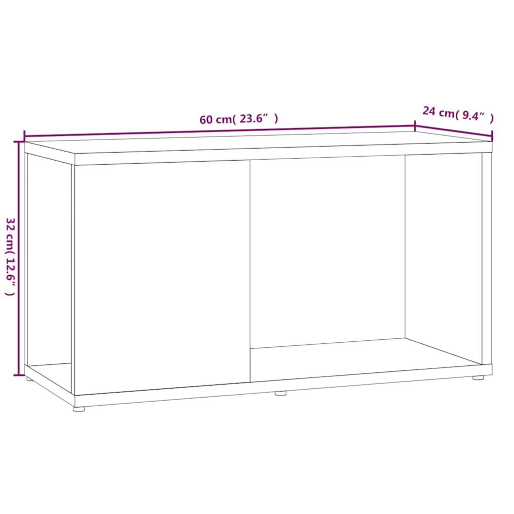 TV-Schrank Grau Sonoma 60x24x32 cm Holzwerkstoff