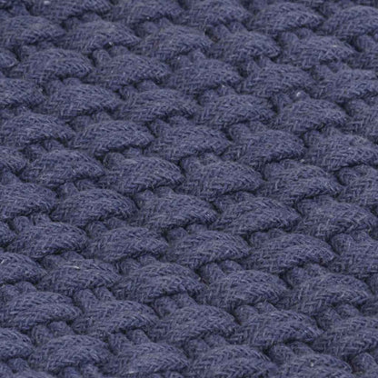 Teppich Rechteckig Marineblau 160x230 cm Baumwolle