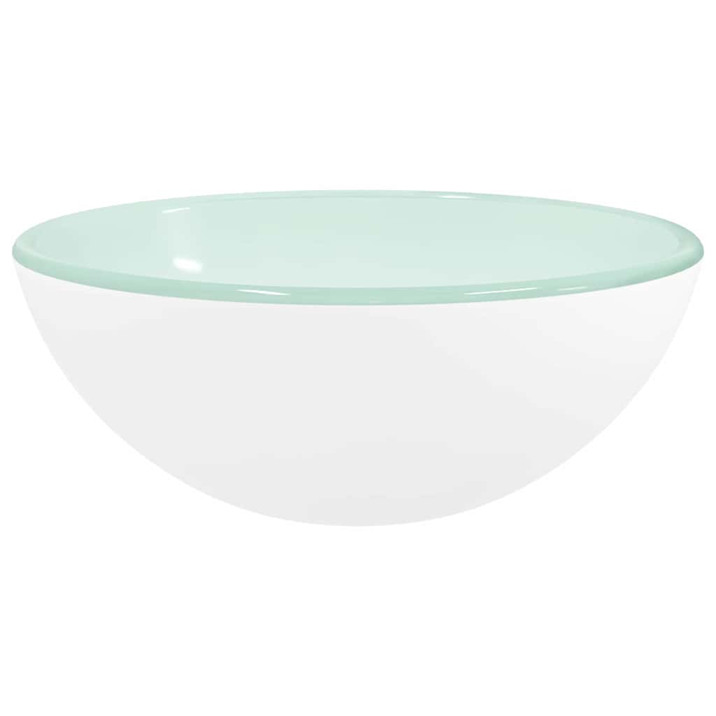 Waschbecken Hartglas 30x12 cm Weiß