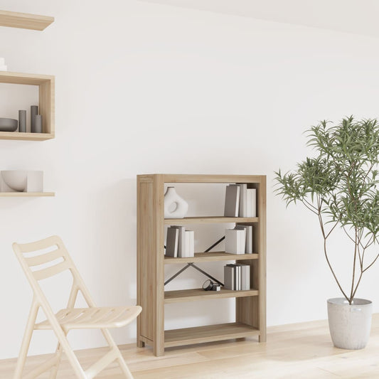 Bibliothèque 4 étagères 80x30x110 cm en bois d'acacia massif