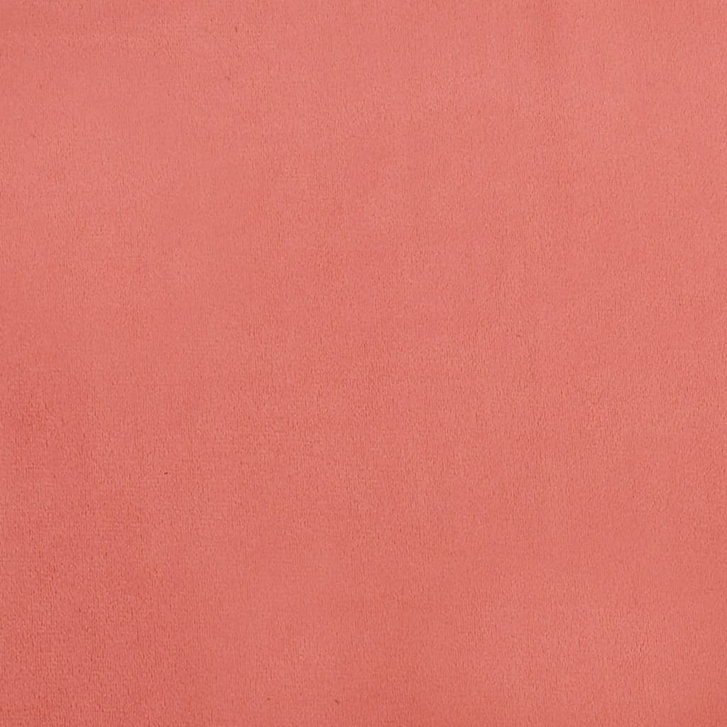Ohrensessel mit Hocker Rosa Samt