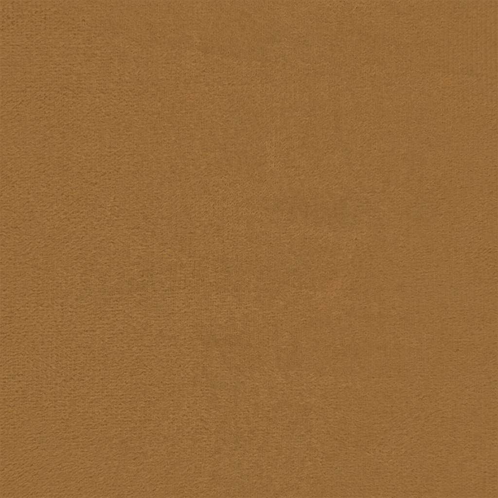 Ohrensessel mit Hocker Braun Samt