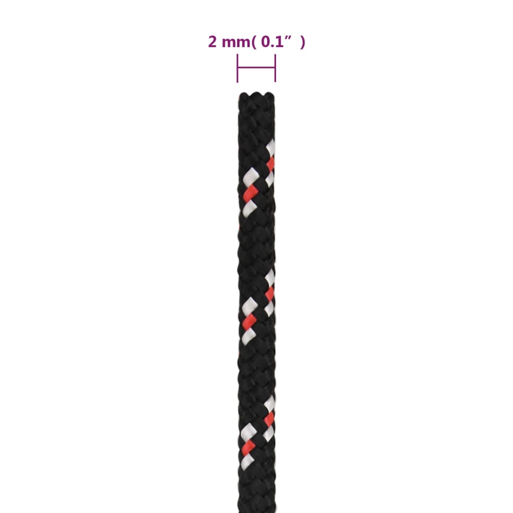 Bootsseil Schwarz 2 mm 100 m Polypropylen