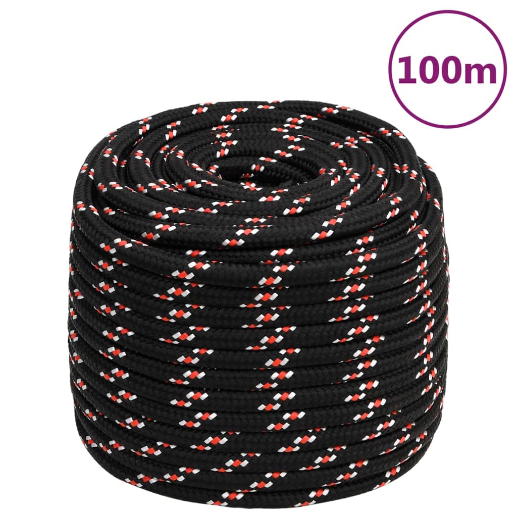 Bootsseil Schwarz 18 mm 100 m Polypropylen
