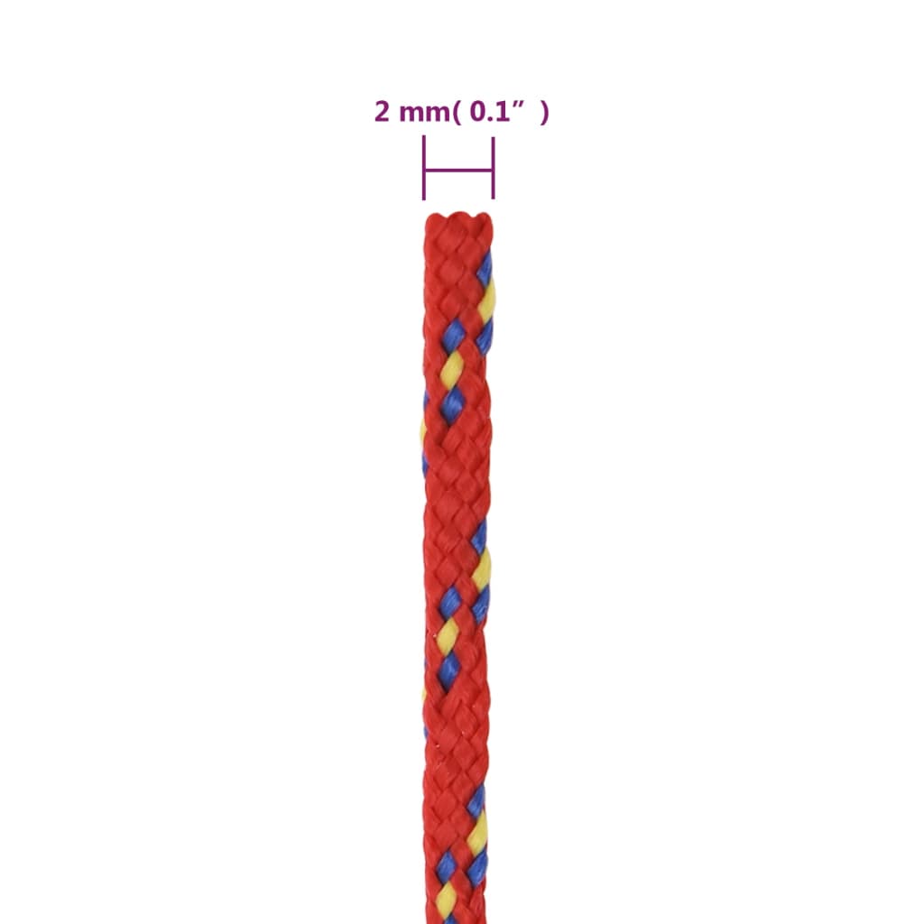 Bootsseil Rot 2 mm 100 m Polypropylen