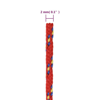 Bootsseil Rot 2 mm 100 m Polypropylen