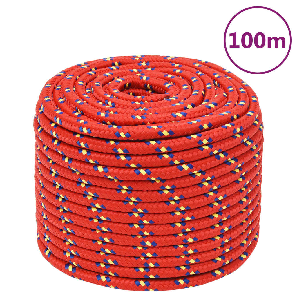 Bootsseil Rot 12 mm 100 m Polypropylen