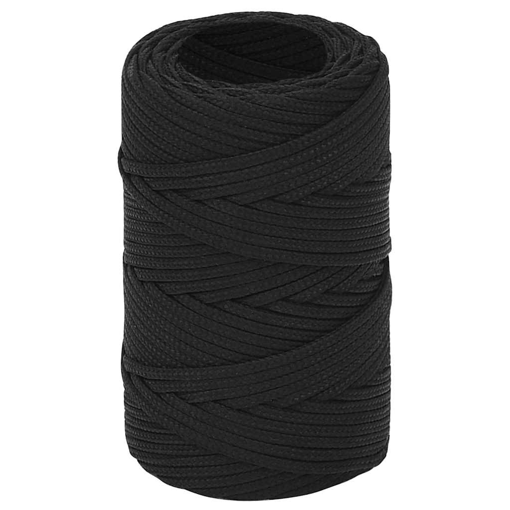 Bootsseil Schwarz 2 mm 25 m Polypropylen