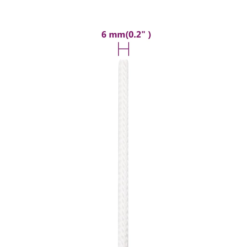 Bootsseil Weiß 6 mm 25 m Polypropylen