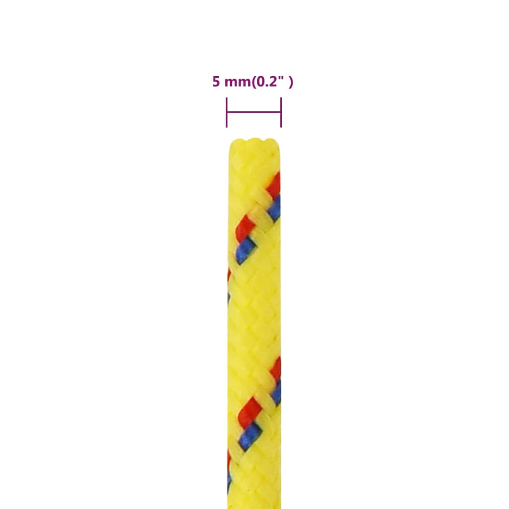 Bootsseil Gelb 5 mm 50 m Polypropylen