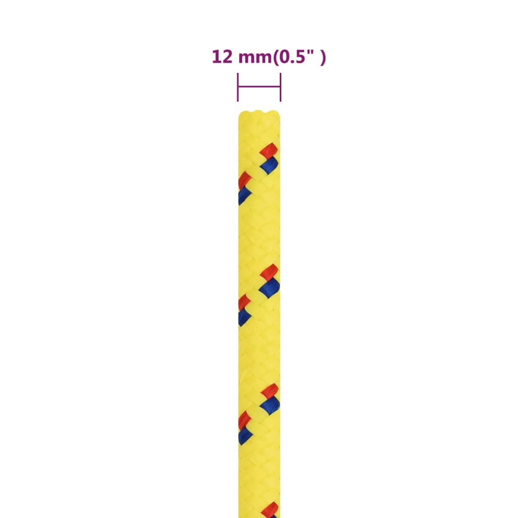 Bootsseil Gelb 12 mm 100 m Polypropylen