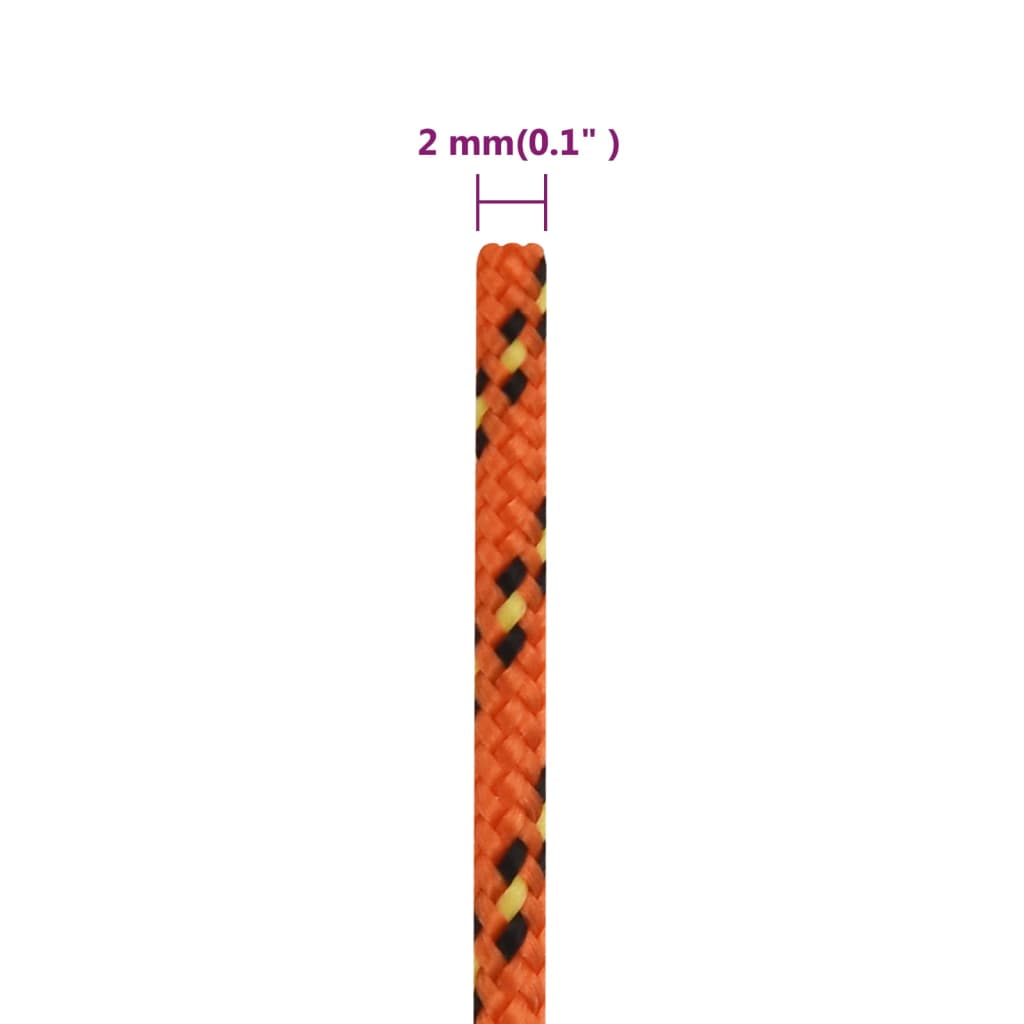 Bootsseil Orange 2 mm 25 m Polypropylen
