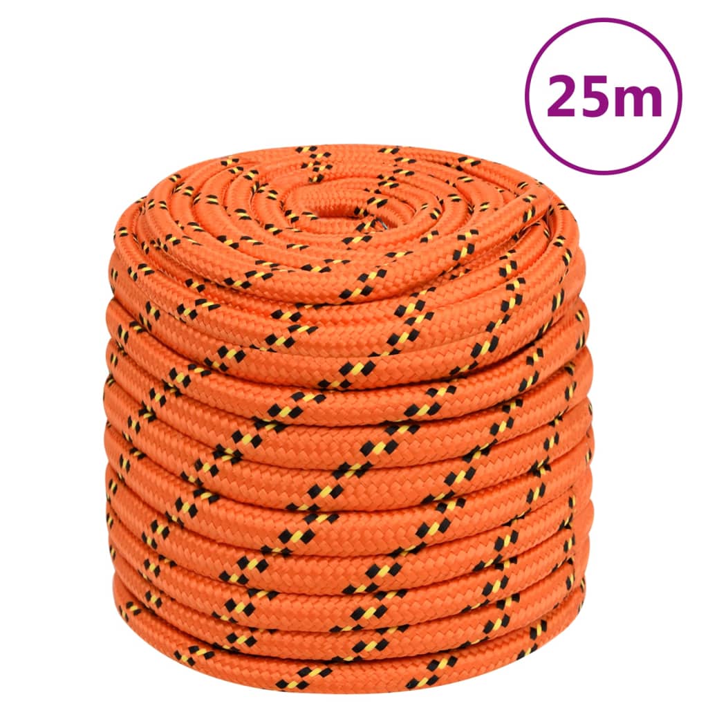 Bootsseil Orange 16 mm 25 m Polypropylen