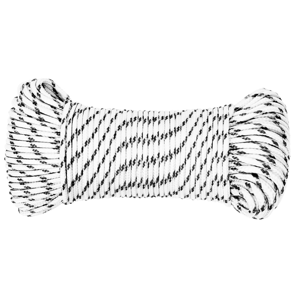 Bootsseil Geflochten Weiß 3 mmx50 m Polyester