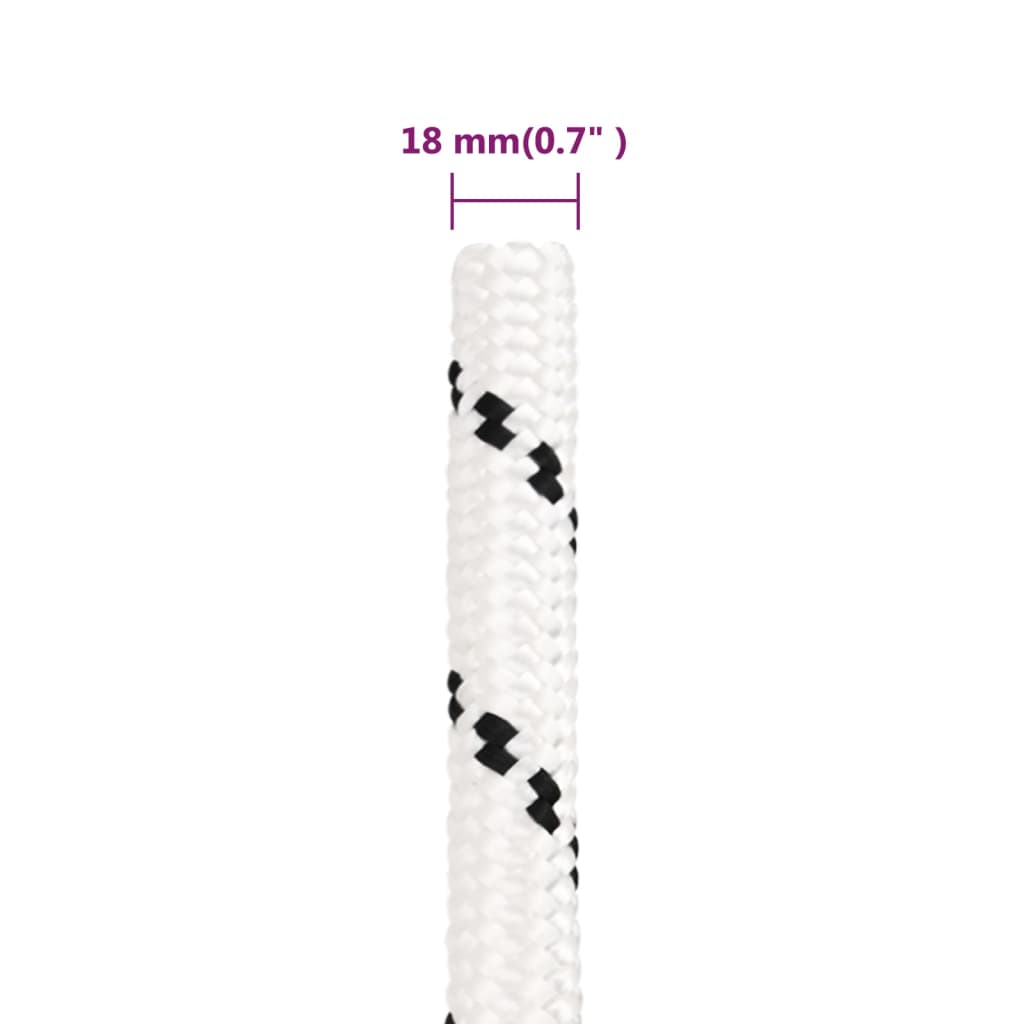 Arbeitsseil Weiß 18 mm 100 m Polyester