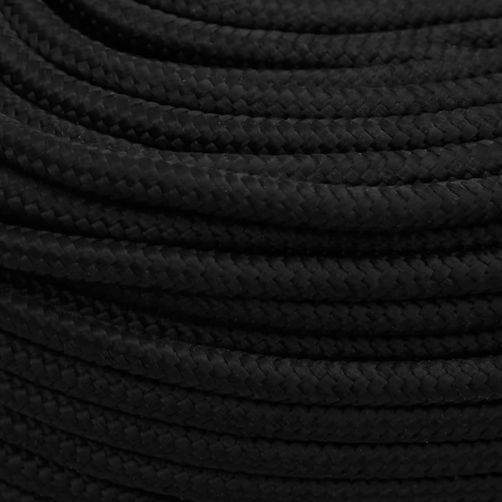 Arbeitsseil Schwarz 10 mm 50 m Polyester