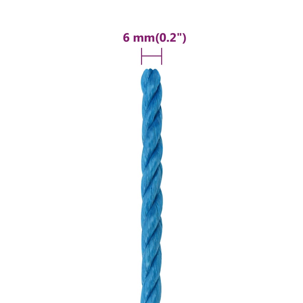 Arbeitsseil Blau 6 mm 250 m Polypropylen