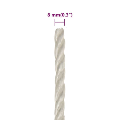 Arbeitsseil Weiß 8 mm 25 m Polypropylen