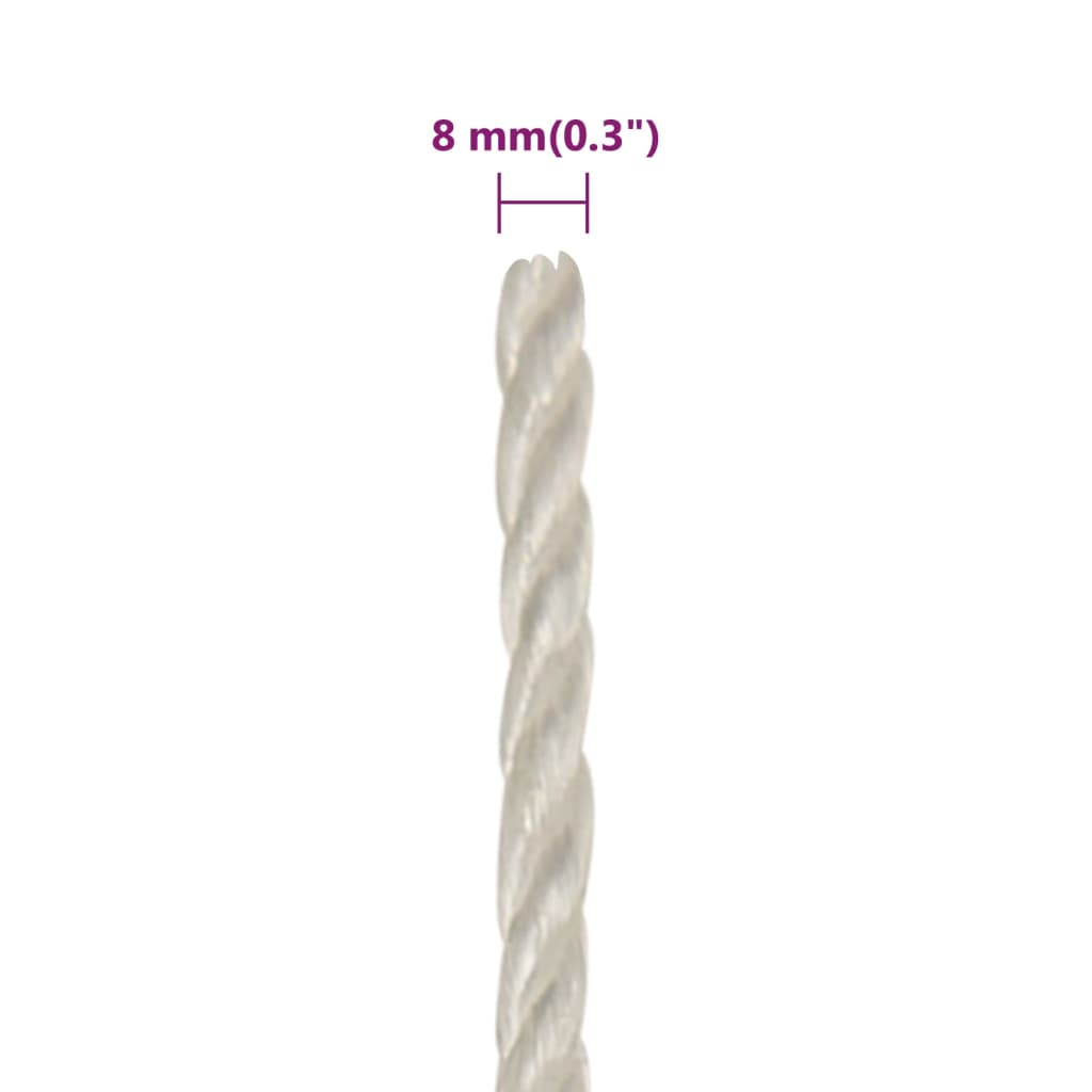 Arbeitsseil Weiß 8 mm 50 m Polypropylen