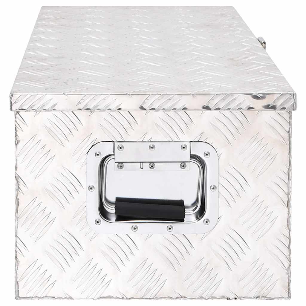 Aufbewahrungsbox Silbern 80x39x30 cm Aluminium