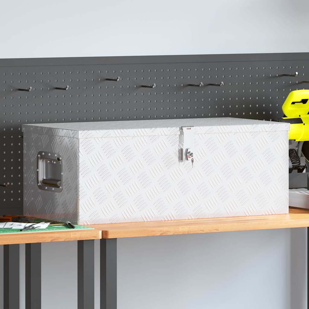 Aufbewahrungsbox Silbern 80x39x30 cm Aluminium