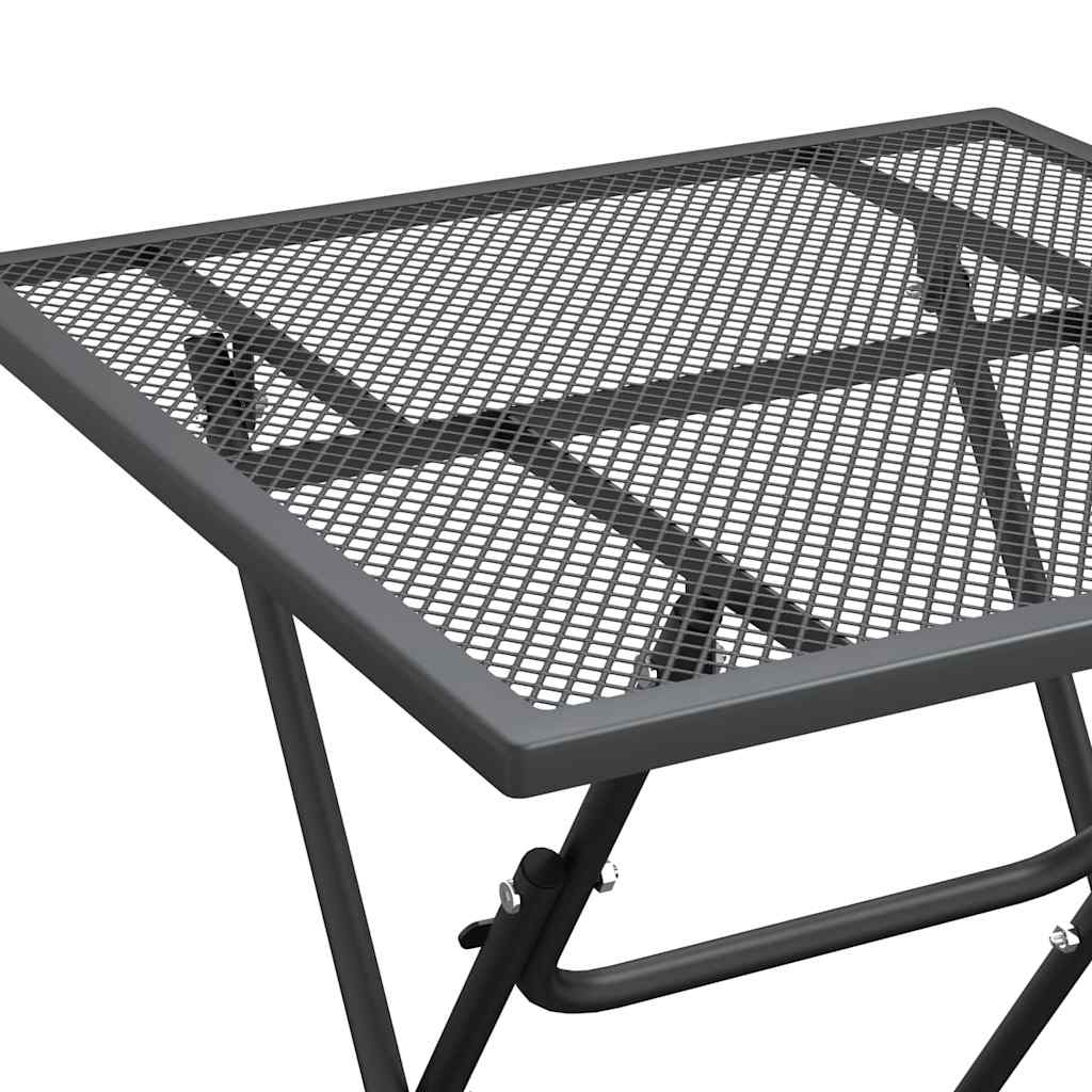 3-tlg. Garten-Essgruppe Streckmetall Anthrazit