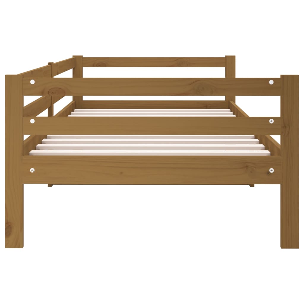 Lit de repos marron miel 90x190 cm en bois de pin massif