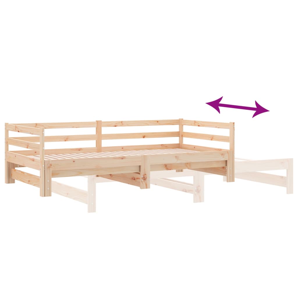 Pull-out day bed without mattress 90x190 cm