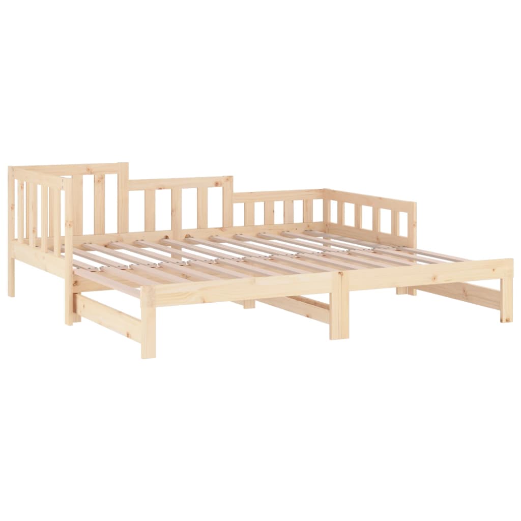 Lit de repos extensible 2x(80x200) cm en bois de pin massif