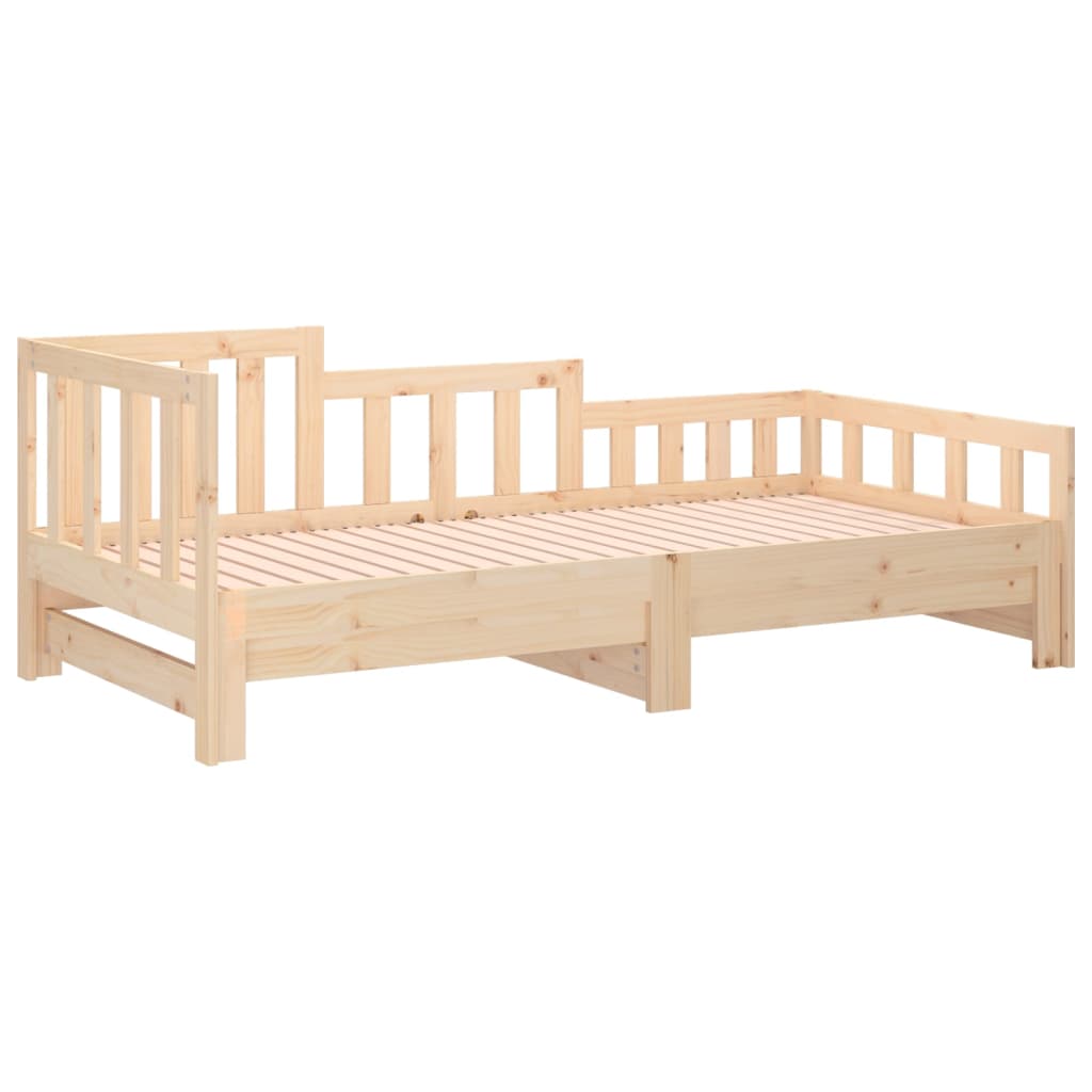 Lit de repos extensible 2x(80x200) cm en bois de pin massif