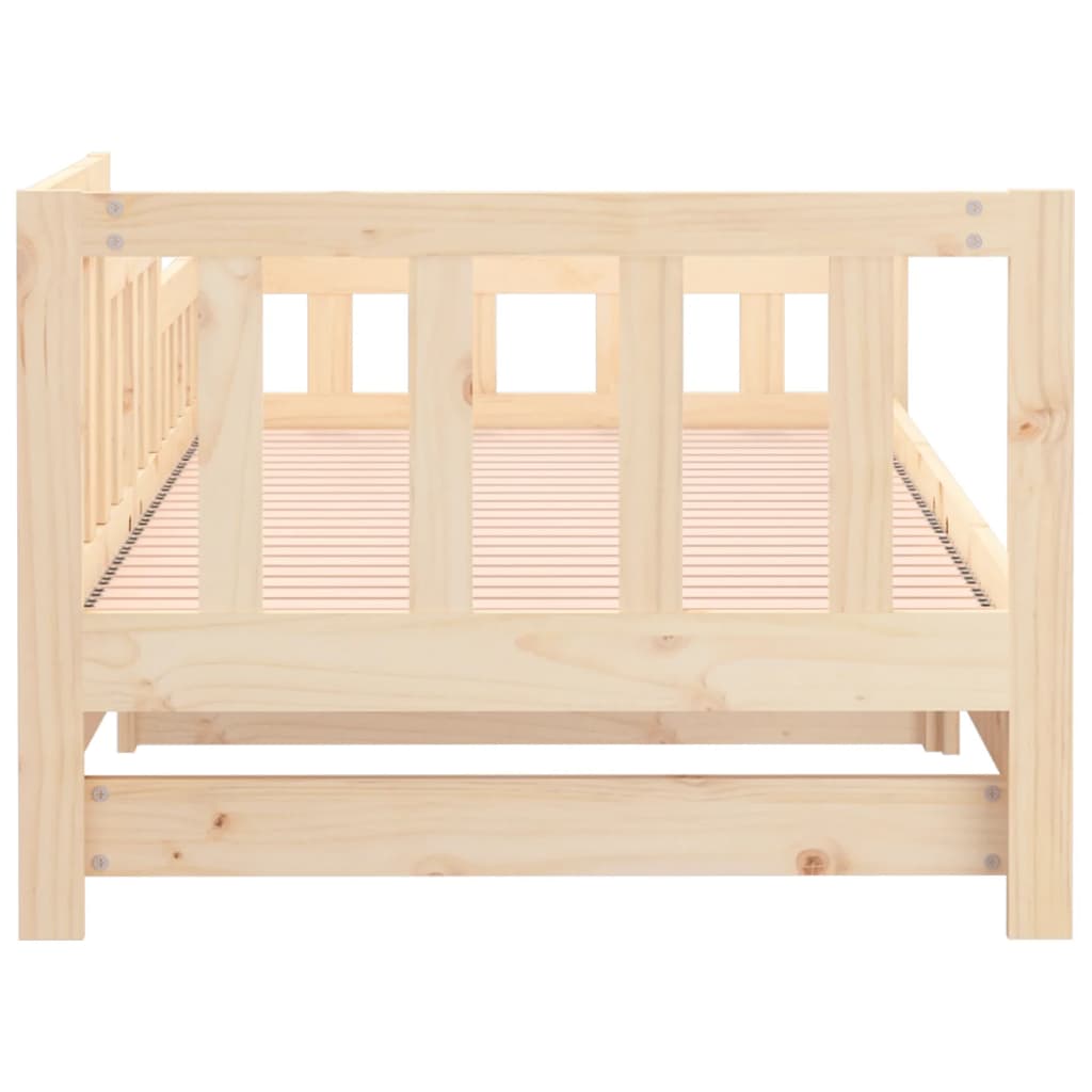 Lit de repos extensible 2x(80x200) cm en bois de pin massif