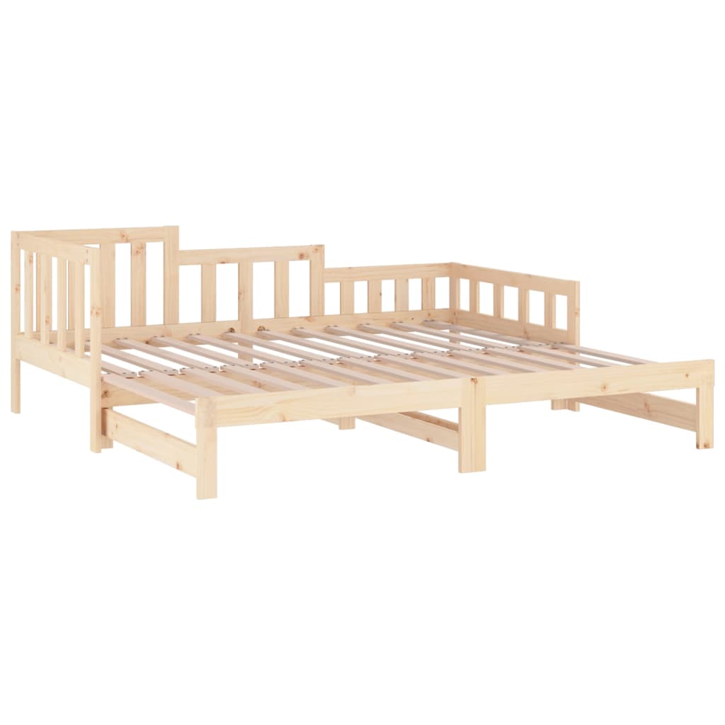 Lit de repos extensible 2x(90x200) cm en bois de pin massif