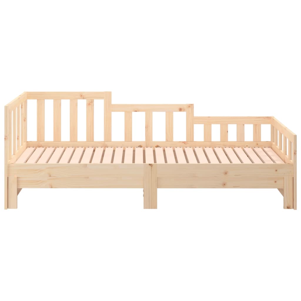 Lit de repos extensible 2x(90x190) cm en bois de pin massif