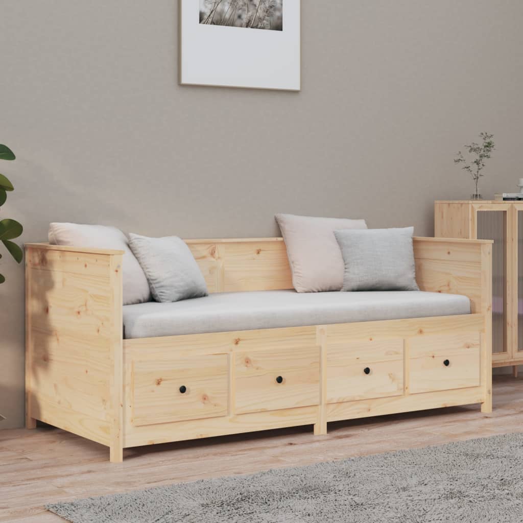 Lit de repos 90x190 cm en pin massif