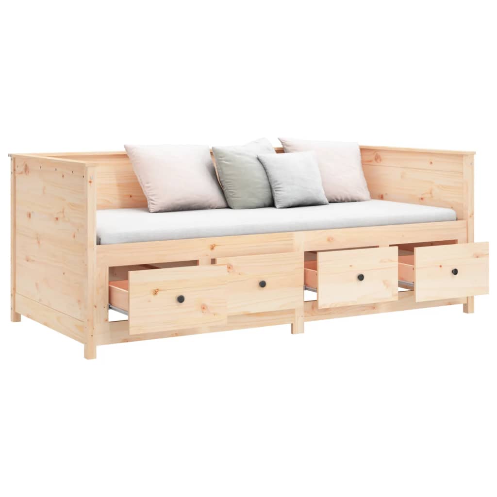 Lit de repos 90x190 cm en pin massif