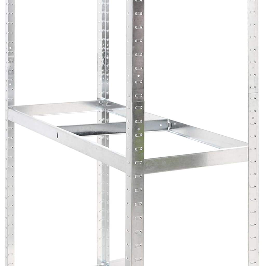 Reifenregale mit 3 Böden 2 Stk. Silbern 110x40x200 cm Stahl