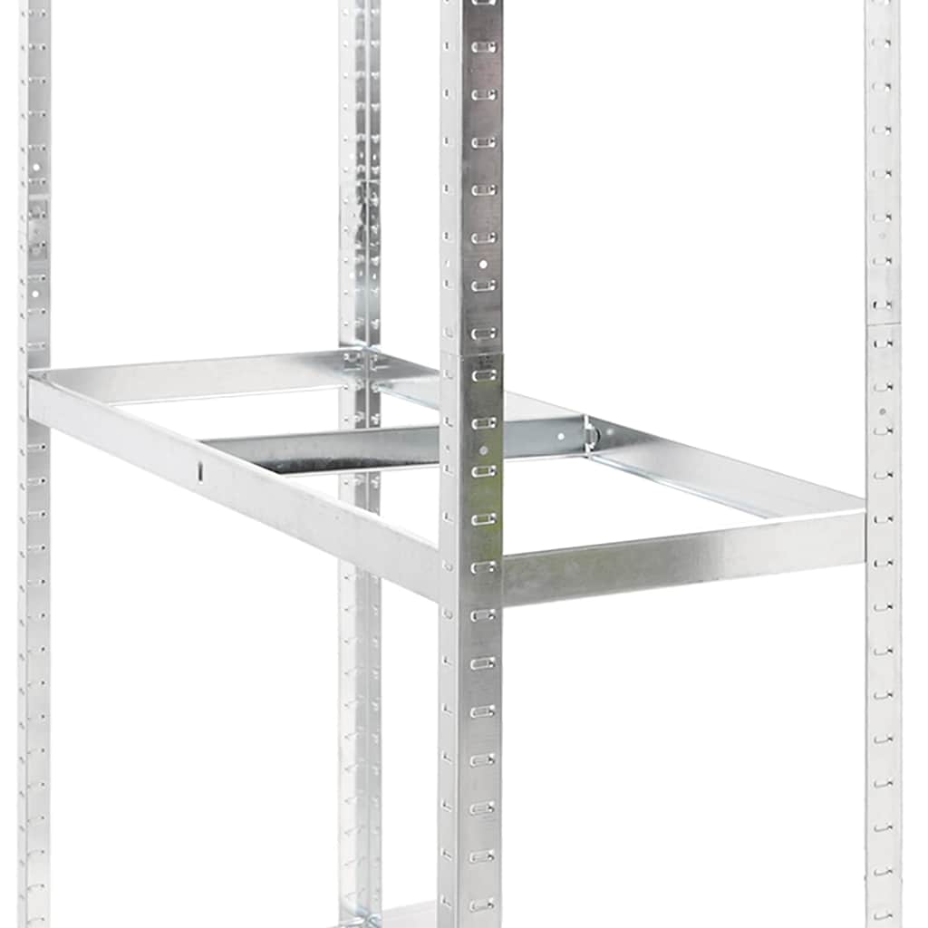 Reifenregale mit 3 Böden 2 Stk. Silbern 110x40x200 cm Stahl