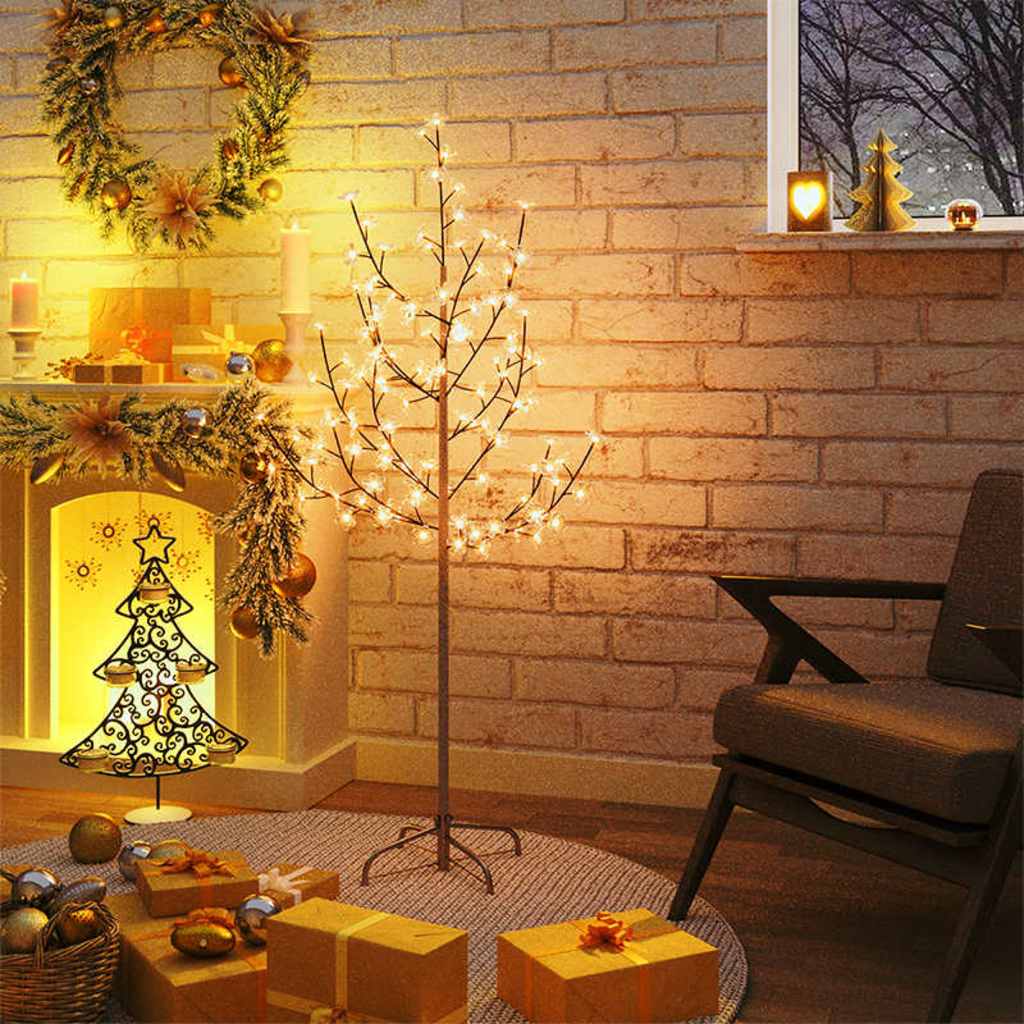 LED-Baum Kirschblüte Warmweiß 84 LEDs 120 cm