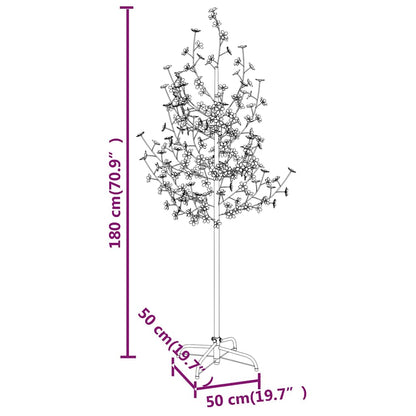 LED-Baum mit Kirschblüten Warmweiß 200 LEDs 180 cm