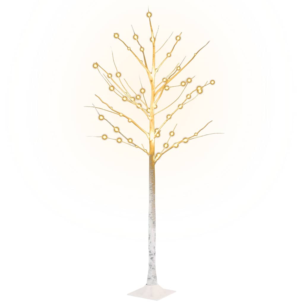 LED-Birke Warmweiß 72 LEDs 150 cm